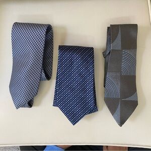 Giorgio Armani 3 cool pattern ties all hand made in Italy